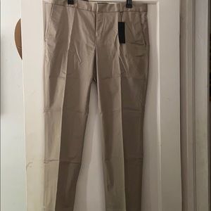 Taupe straight leg pants